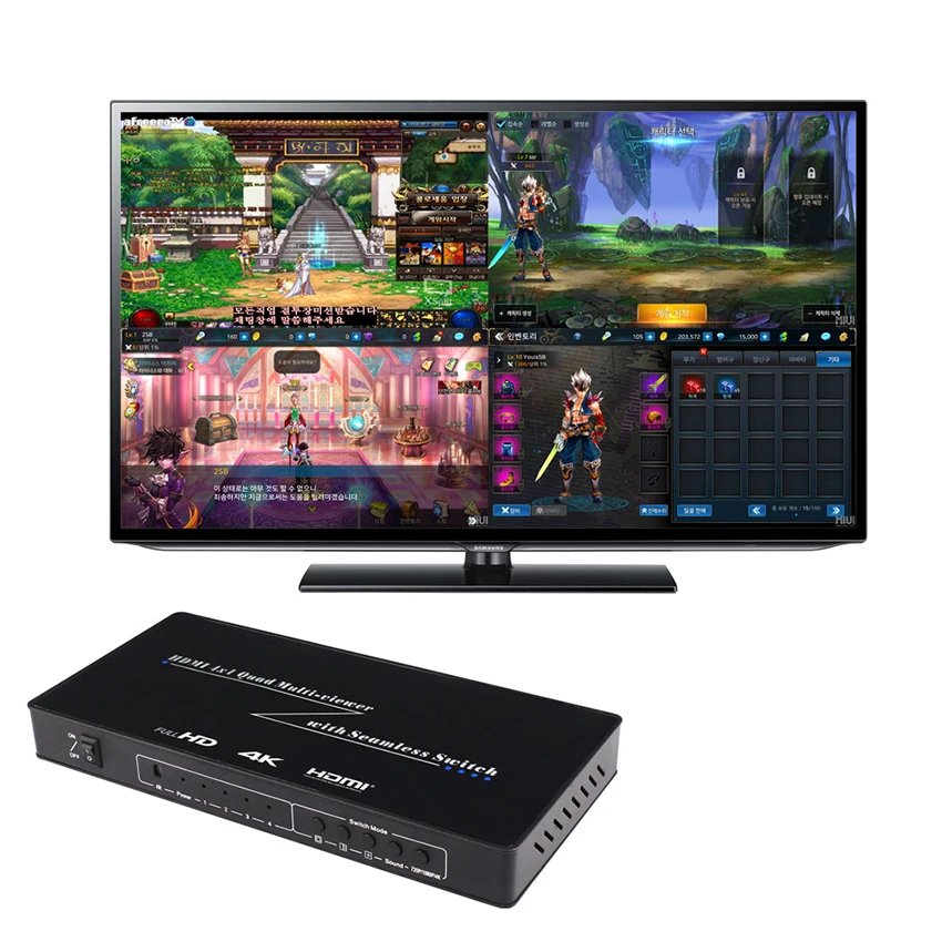 4K HDMI 4X1 четырехъядерный многоцелевый переключатель с дистанционным управлением
