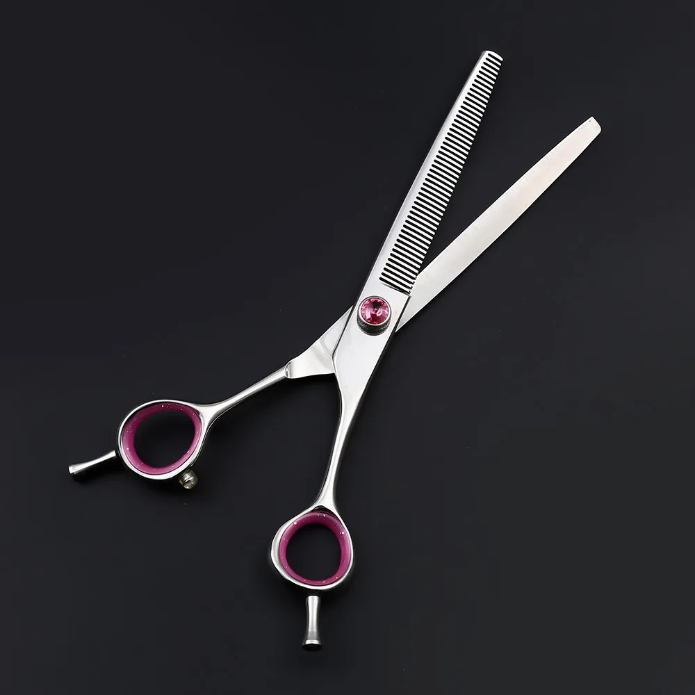 7&quot Professional 50 teeth Pet Dog Scissors 440C Thinning Cutting Shears Dogs Cats Grooming Hair Trimming Tools Tesoura | Красота и
