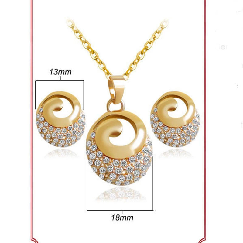 Fashion Jewelry Lady Bridal Crystal Earrings &amp Necklace Sets | Украшения и аксессуары