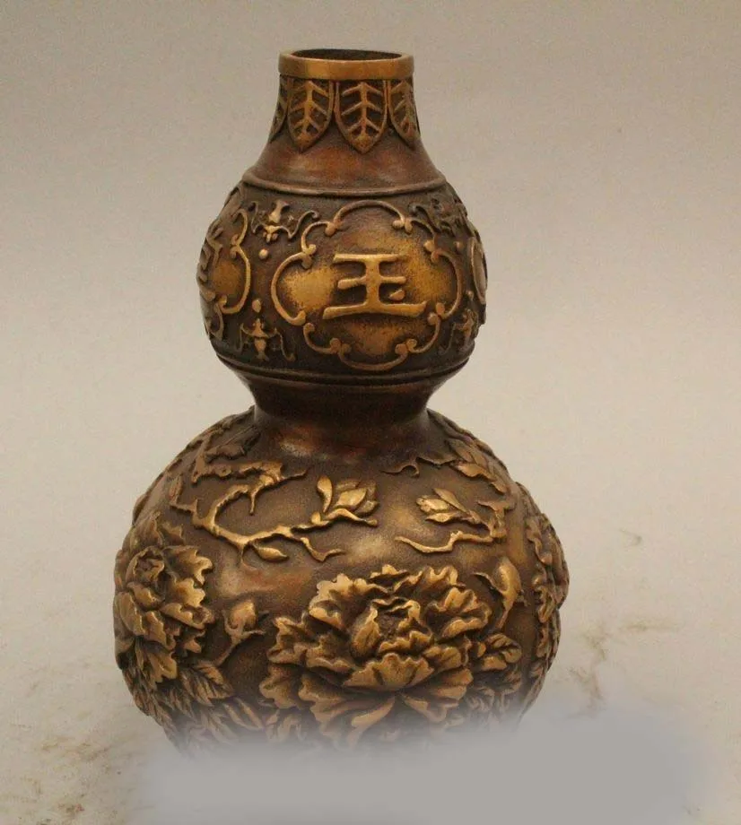 7 &quotКитайская религия дом латунные фэншуй цветок кукурбит Калабаш статуя | Дом и