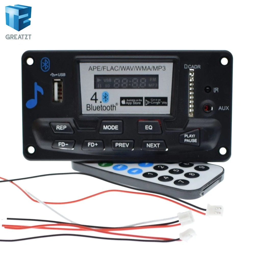 4.0 Bluetooth MP3 декодирования табло модуль LED 12 В DIY USB/SD/MMC ape flac WAV дэ декодер запись