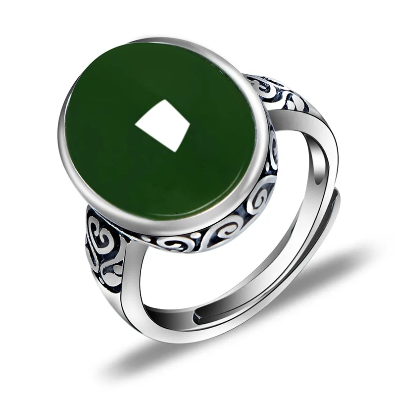 

2020 Hot Sale s Top Fashion Sale Women Anniversary Anel Masculino Ms Hetian Spinach Noodle S925 Personality Presents