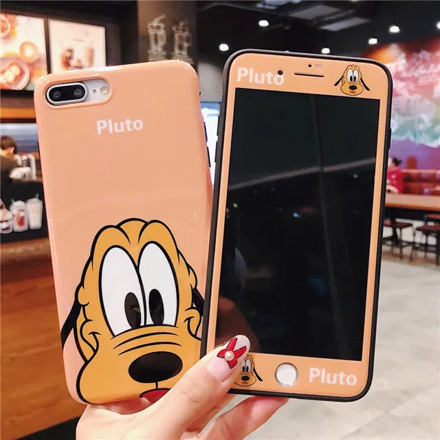 100 Закаленное стекло для iPhone 8 7 6 6 S plus X XR XS Max Защитная пленка для экрана стеклянная крышка с рисунком плюна IMD Мягкий ТПУ чехол для телефона - Цвет: 100