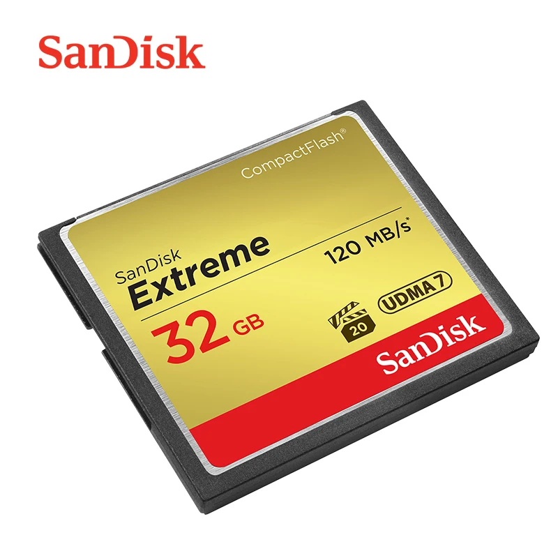 Sandisk Extreme CF карта 32G 64G 128G памяти UDMA 7 800X VPG 20 120 МБ/с. S компактная флэш для цифровых