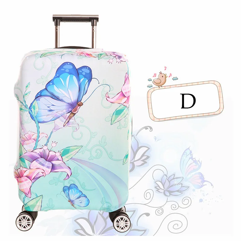 D-Luggage cover Чехол для багажа с геометрическим рисунком, масляным рисунком, 18-32 дюйма, чехол для костюма, эластичные защитные чехлы, чехол для тележки, пылезащитный чехол, аксессуары для путешествий - Цвет: D-Luggage cover