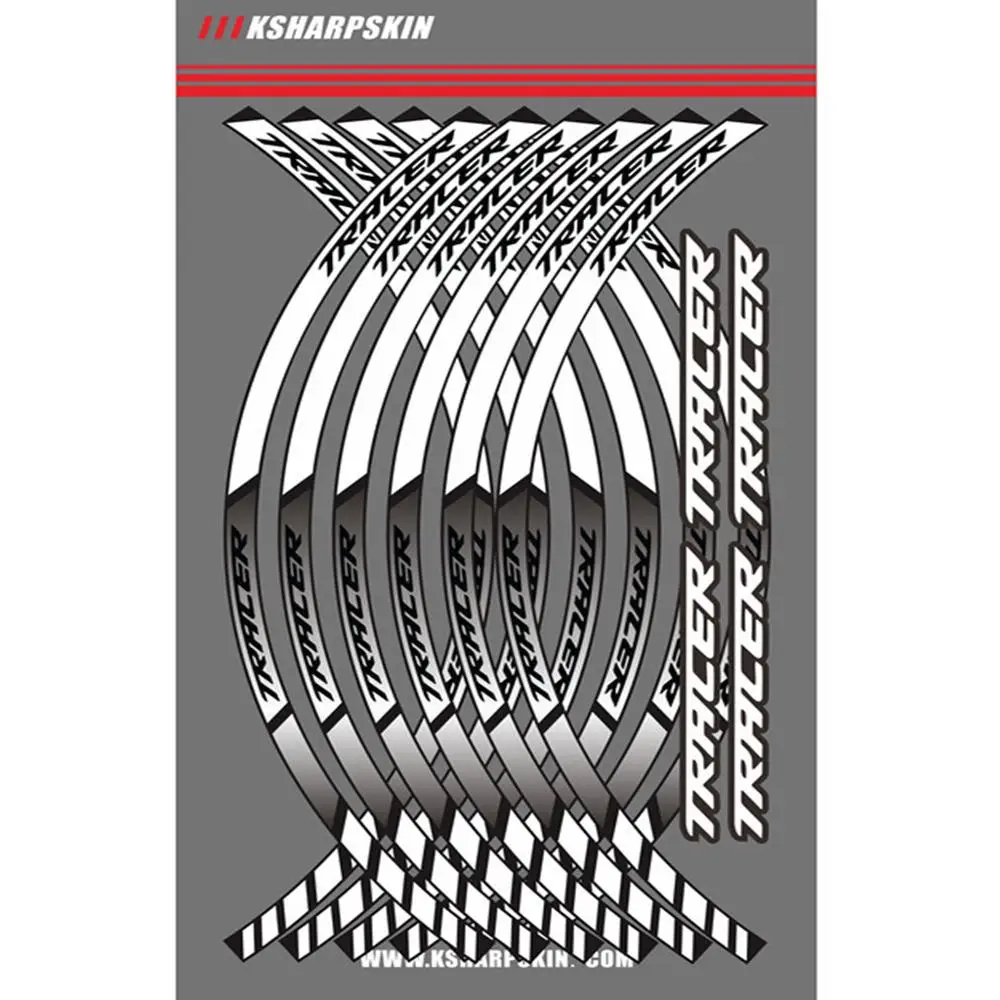 

Motorcycle Wheel Rim Decals Wheel Reflective Stickers Stripes For Yamaha TARCER