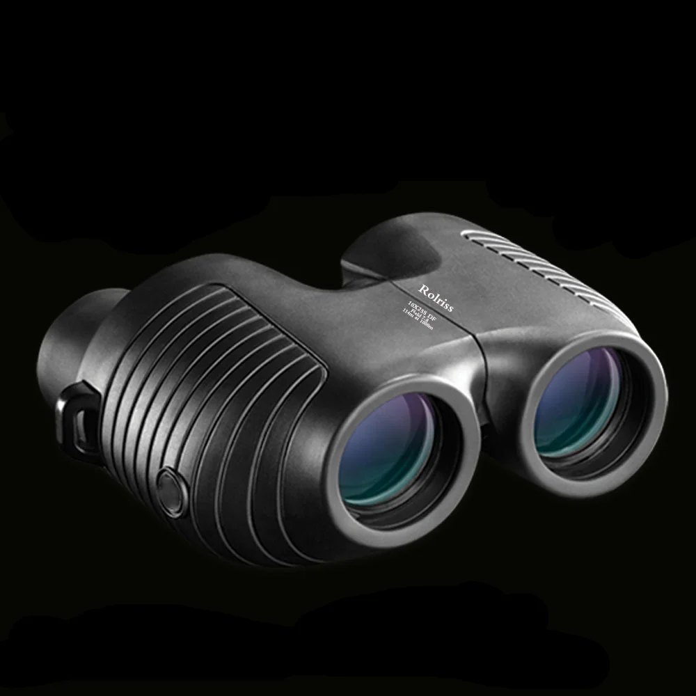 Черный 10X25 бинокль с автофокусом Высокое разрешение HD бинокль концертный мяч телескоп Охота Туризм HD мощный бинокль горячая распродажа - Цвет: Черный