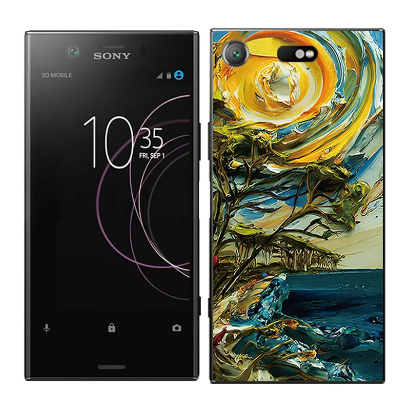 Чехол для телефона s для sony Xperia XZ1 Compact, чехол, задняя крышка с масляной росписью, Fundas, Мягкий Силиконовый ТПУ чехол, ультра тонкие чехлы - Цвет: 10