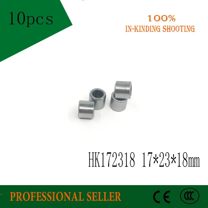 

10Pcs HK172318 HK1718 17*23*18mm 7942/17 Drawn Cup Type Needle Roller Bearing 17 x 23 x 18mm Free shipping High Quality