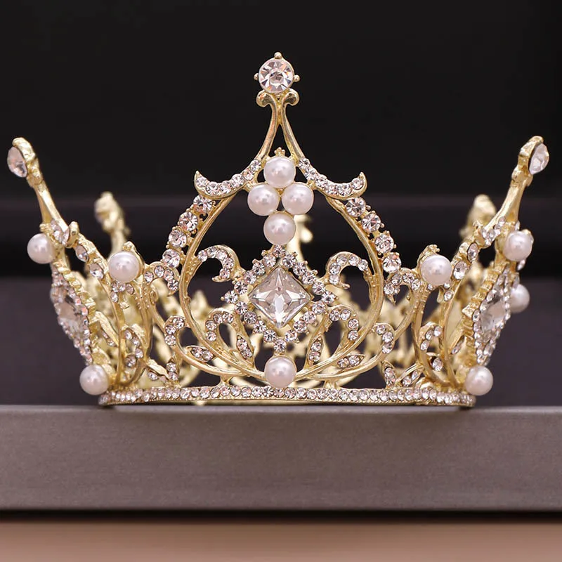 Винтажная большая тиара Стразы в форме круга и корона украшения для волос