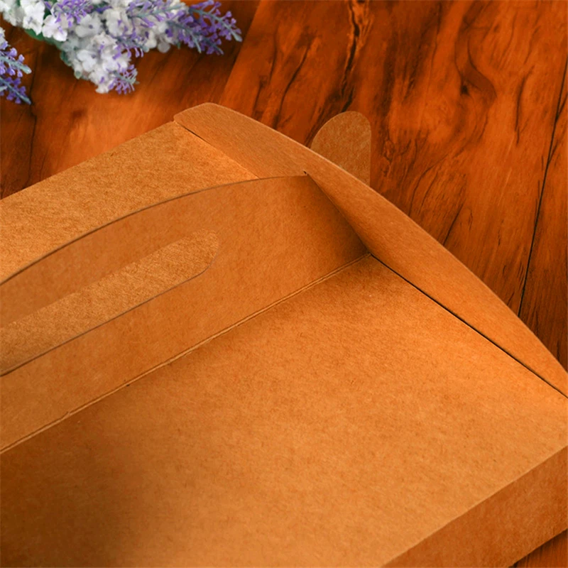 5 шт./лот 9 дюймов Pizza Box пищевая упаковка бумажная коробка с ручкой коробки для пиццы вечеринок 24*24*4,5 см