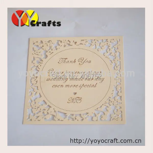 Лазерная резка свадебные украшения уникальные персонализированные открытки