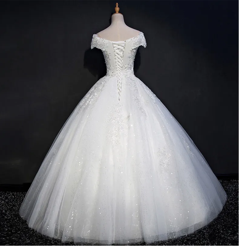 Кружевное бальное платье QQ Lover с вырезом лодочкой для свадьбы 2019|lace wedding dress|wedding