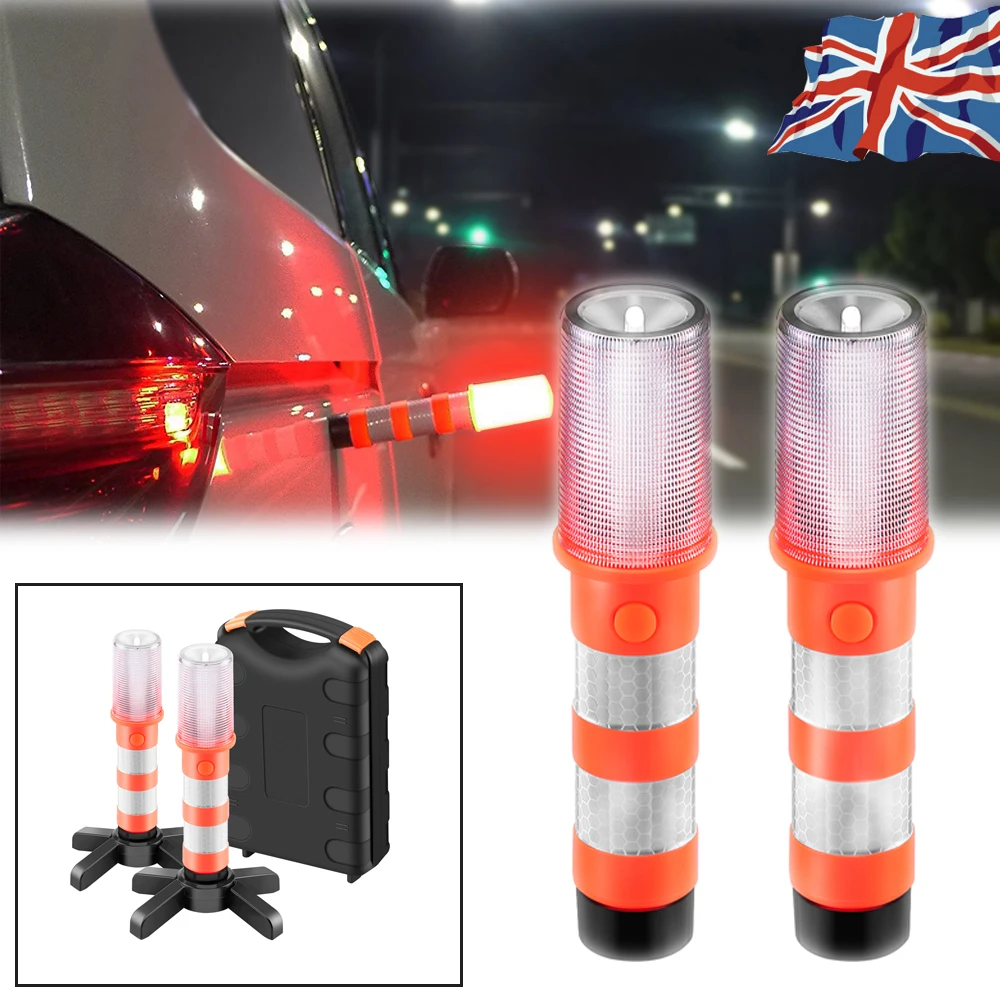 2 шт. аварийные дорожные боковые фонарики магнитное основание Вертикальный