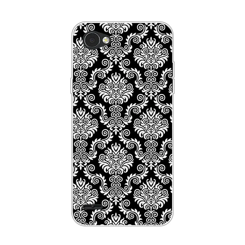Чехол LG Q6 силиконовый чехол из мягкого ТПУ с цветочным рисунком для телефона |