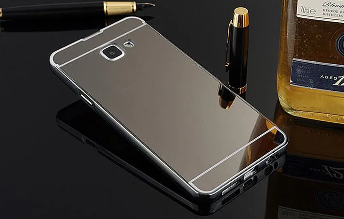 Роскошные зеркальные Чехлы цвета розового золота для Samsung Galaxy A7 2018 A750 алюминиевая