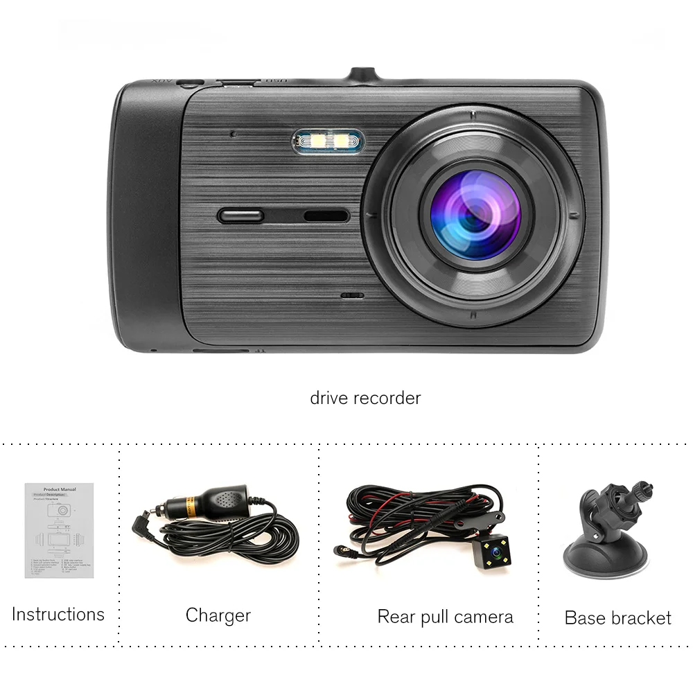 1080P HD Recorder Автомобильный видеорегистратор с двумя объективами, видеорегистратор, камера для вождения, Автомобильный USB монитор, HD 1080 P, изображение заднего хода, Автомобильный видеорегистратор, камера заднего хода, usb - Название цвета: 1080P HD Recorder