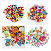 10100pcs mixed color wooden button round resin mini button sewing tool decoration button clip clothing diy clothing accessories