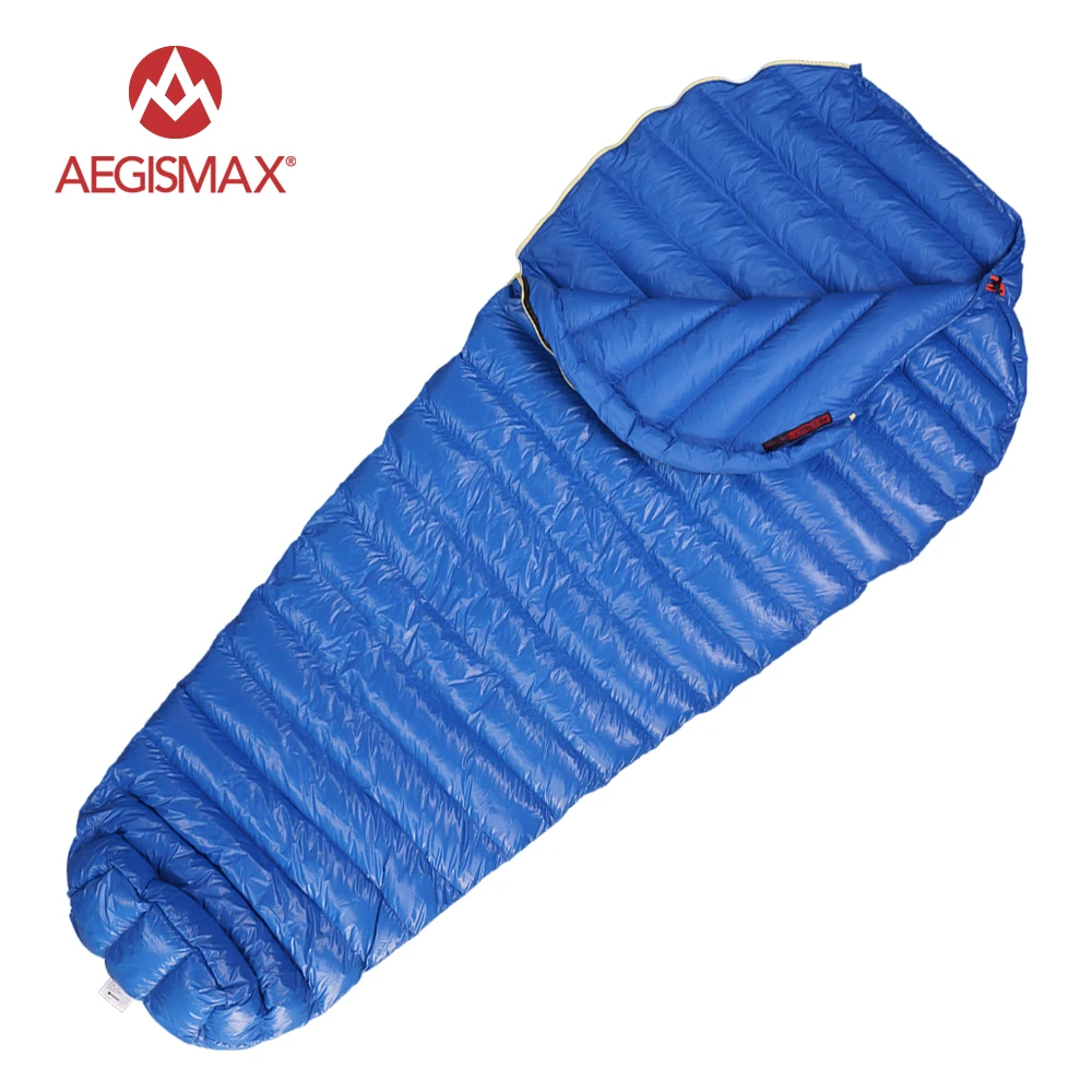 AEGISMAX M2 заполнения 380 г/420 г Сверхлегкий Мумия 95% белый гусиный пух спальный мешок Открытый Отдых пеший Туризм полностью подкладка структура