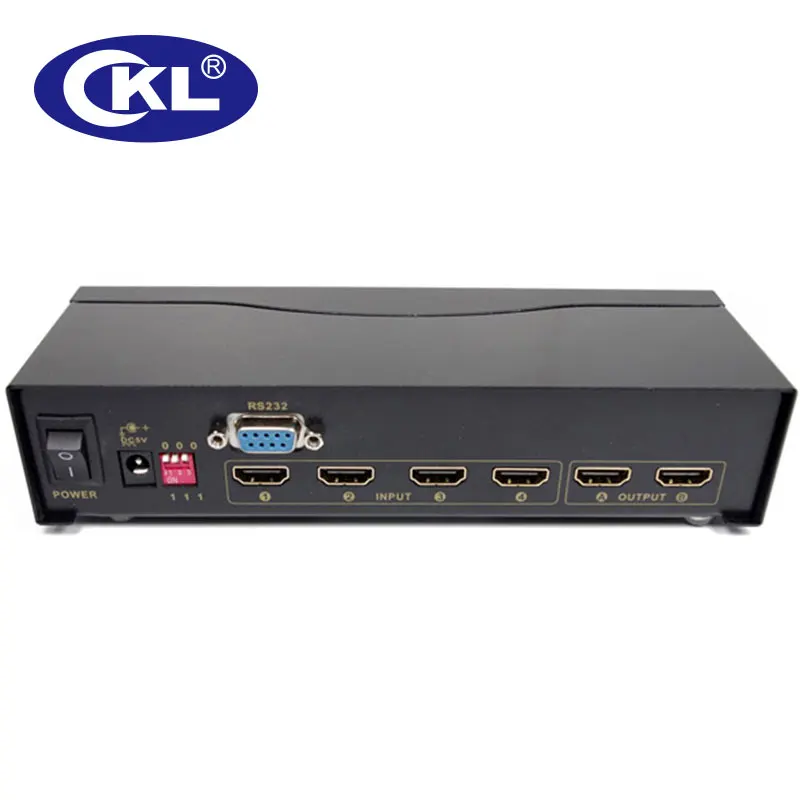 4x2 HDMI Switch Splitter 4 in 2 out with IR Remote RS232 Control Support 1080P 3D for Xbox 360 PS3/4 PC DV DVD HDTV CKL-4H2 | Компьютеры и