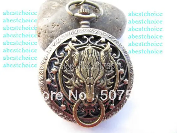 Оптовая продажа Винтаж COOL КВАРЦ карманные часы Цепочки и ожерелья с длинной