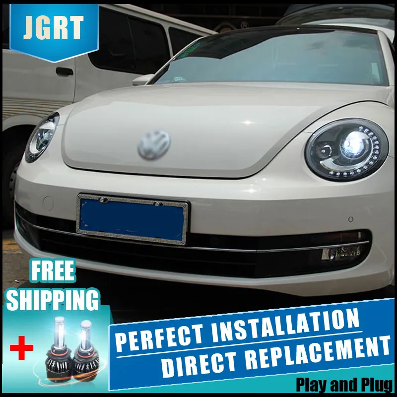 2 шт. светодиодный головной светильник s для VW Beetle 2013 2015 Автомобильный с двойной
