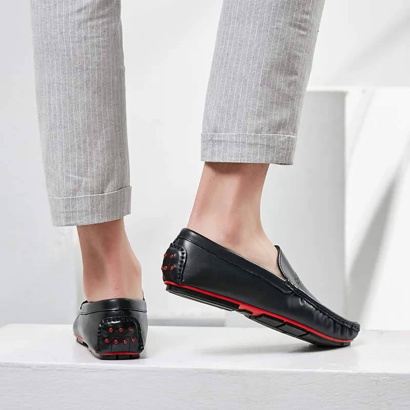 OSCO/Летняя модная обувь в горошек Мужская из натуральной кожи британском стиле