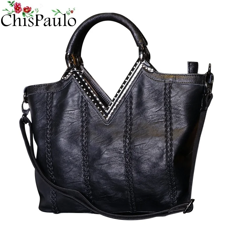 

Luxury Famous Brand Designer Women Genuine Leather Handbag High Quality Tassel Shoulder Bags For Women 2018 bolsa feminina V52