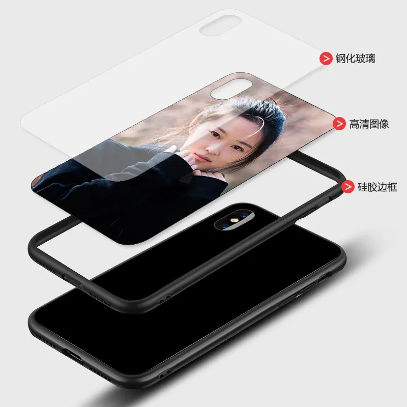 LANCHE чехол из закаленного стекла для телефона iPhone 7 6 6S 8 Plus XR X XS Max i11 Pro Custo фото Чехол