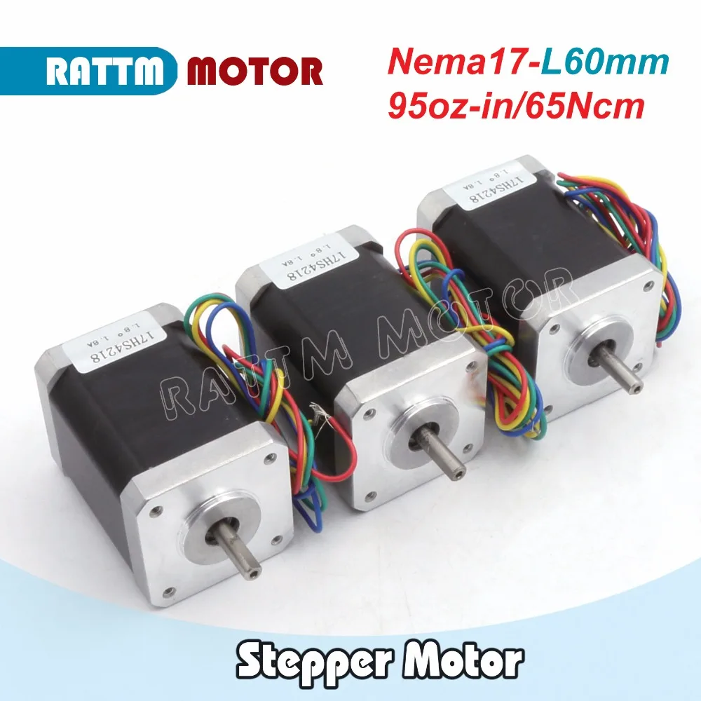 3 шт. шаговый двигатель Nema17 60 мм/95 унций in/ 1.8A CNC военные продукты военный фрезерный