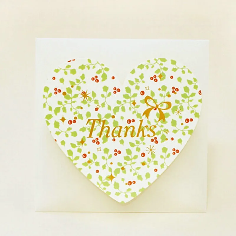 3 шт./лот элегантная поздравительная открытка в форме сердца на день рождения