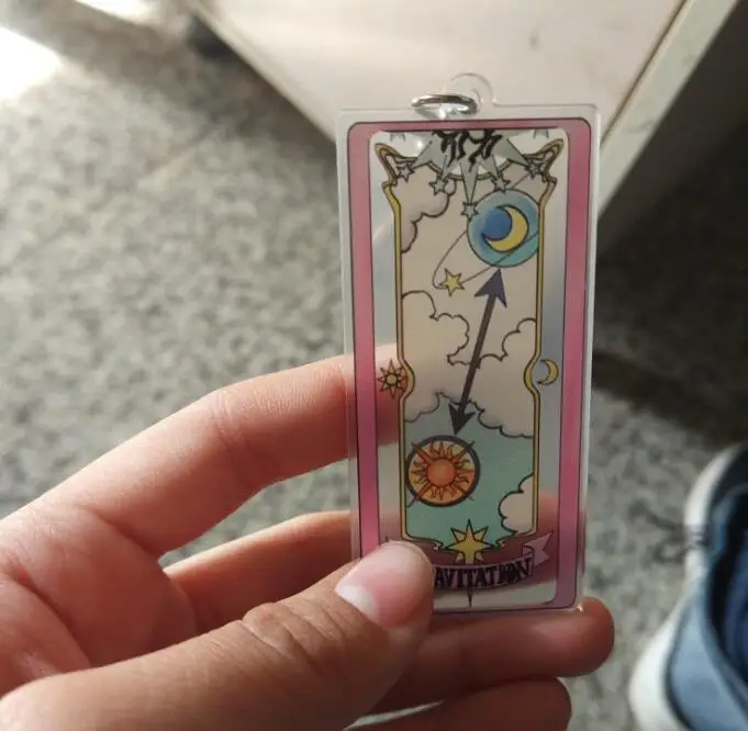 Карта аниме Captor Sakura акриловая цветная карта база прозрачная узоры брелки косплей