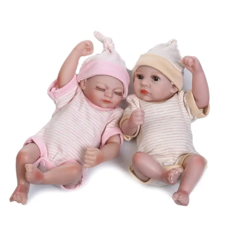 Мини Кукла Reborn Twins 11 дюймов 27 см реалистичные спальные игрушки для новорожденных