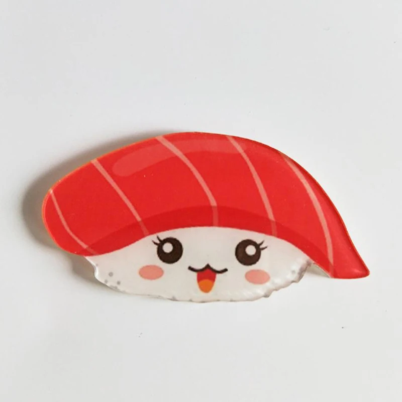 1 шт. Мультяшные Акриловые Броши гамбургер десерт Хлеб Суши брошь на рюкзак