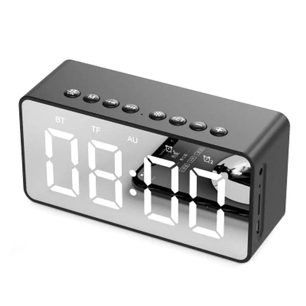 Портативный мини беспроводной Bluetooth динамик светодиодный дисплей Будильник V5.0 8h