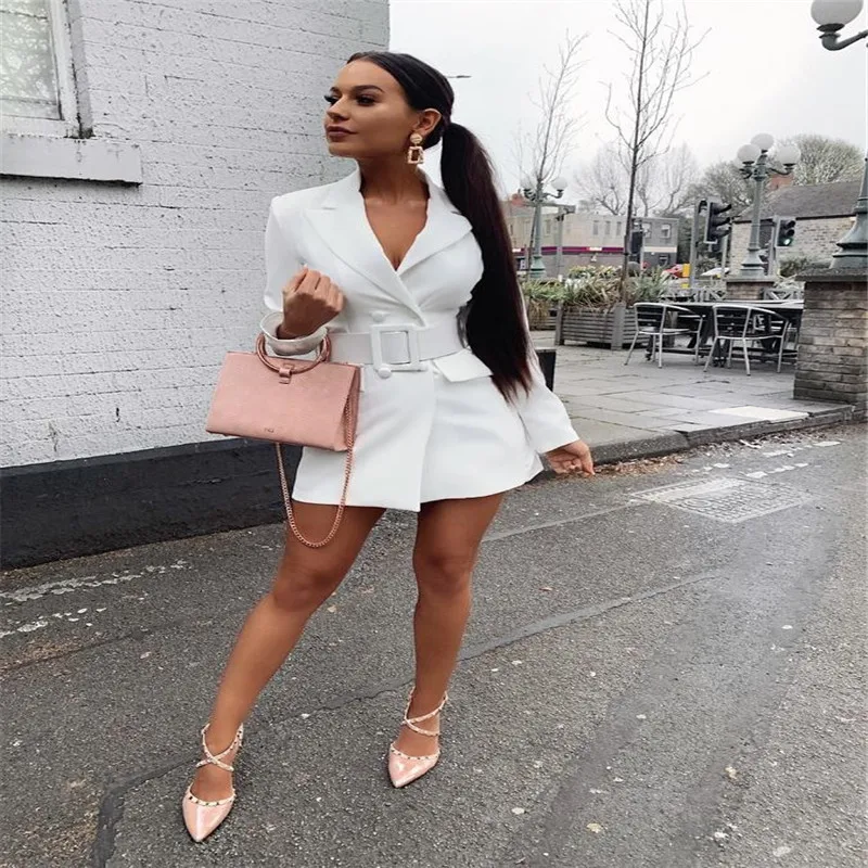 New Autumn Solid Coat Windbreaker Women Bandage Top Girls Long Sleeve Dress Jacket Double Breasted Thin Ladies Tops Clothes