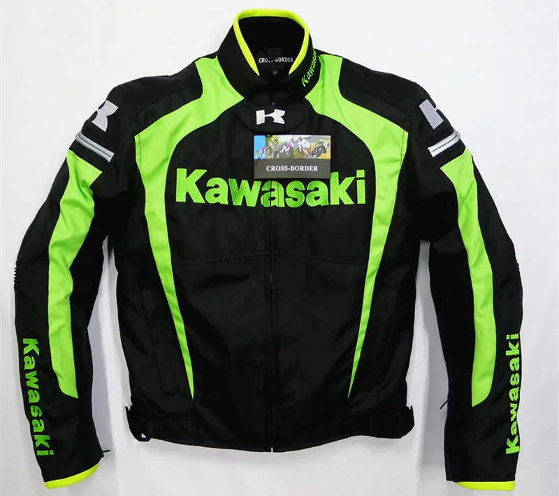 2018 Street Motorcycle Moto GP Racing Team for KAWASAKI Jacket Riding with Protectors Black Green Clothing | Автомобили и