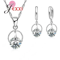 special jewelry sets design small eiffel tower 925 sterling silve cubic zirconia for women valentines day gift