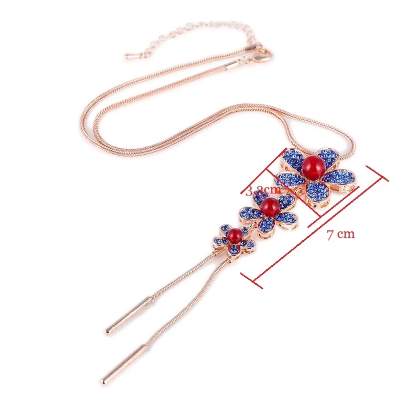 Модные женские ожерелья Fnsn ювелирные изделия трендовые с кристаллами и цветами