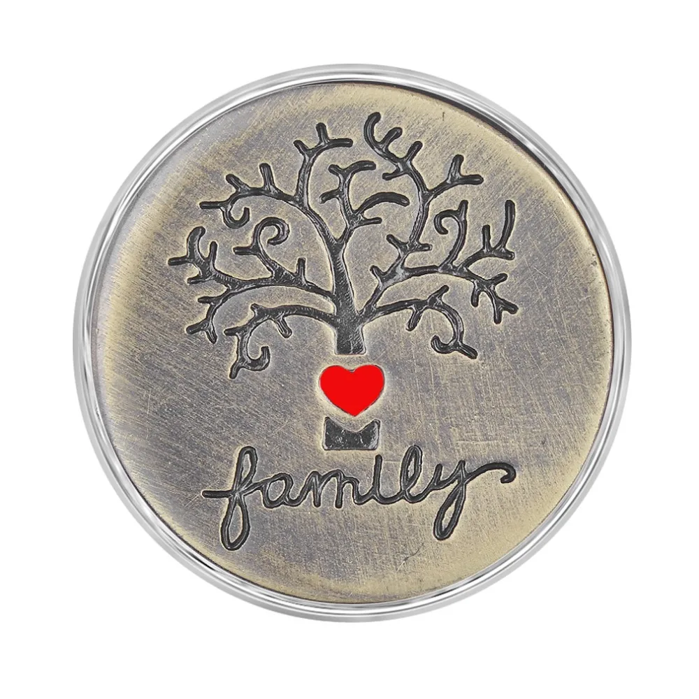

10PCS/Lot Wholesale 18mm Etched Family Tree Vocheng Ginger Snap Jewelry Antique Bronze Button Vn-1751*10