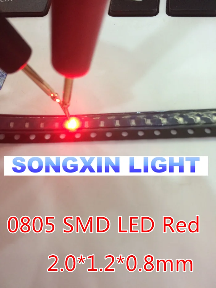 500 шт. светодисветодиодный s SMD 0805 красные диодсветодиодный светодиод Диод smd
