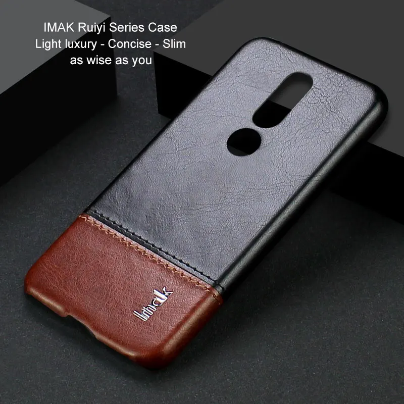 IMAK Ruiyi серия Роскошная кожа из искусственной кожи чехол для Nokia 6 1 Plus X6 Sirocco твердый