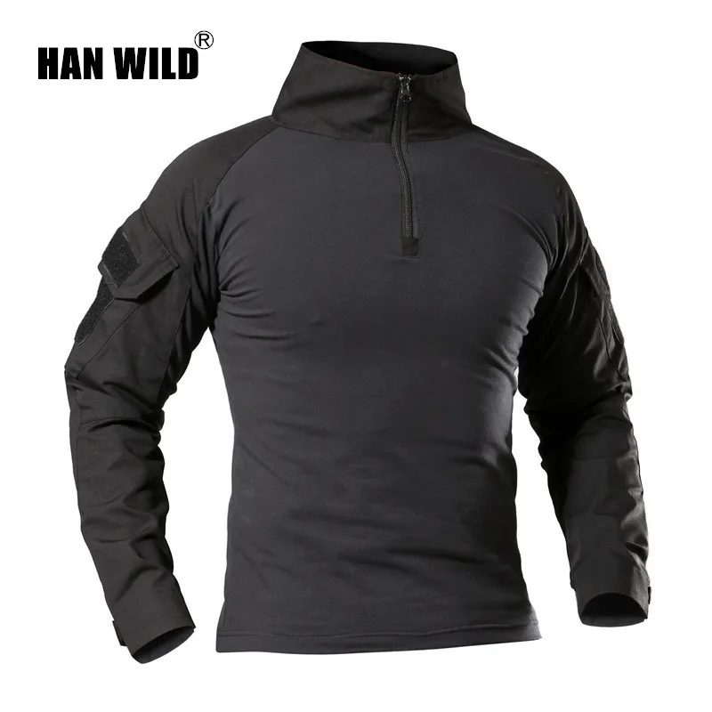 Мужская Военная тактическая футболка с длинным рукавом SWAT Soldiers Combat T Shirt Airsoft