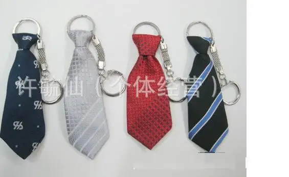 100 шт./лот модный унисекс мини-брелок в форме галстука Очаровательные Брелки для женщин мужчин повседневный галстук-брелок