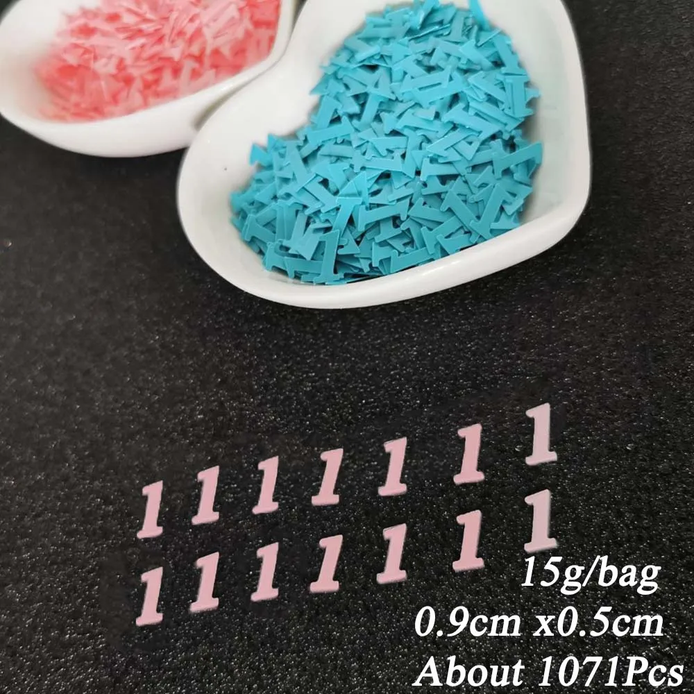 Pink Number 1 15 г цифра 1 номер один конфетти-Блестки Baby Shower 1-й декор для вечеринки в честь Дня Рождения это девочка мальчик маленький ангелочек конфетти - Цвет: Pink Number 1