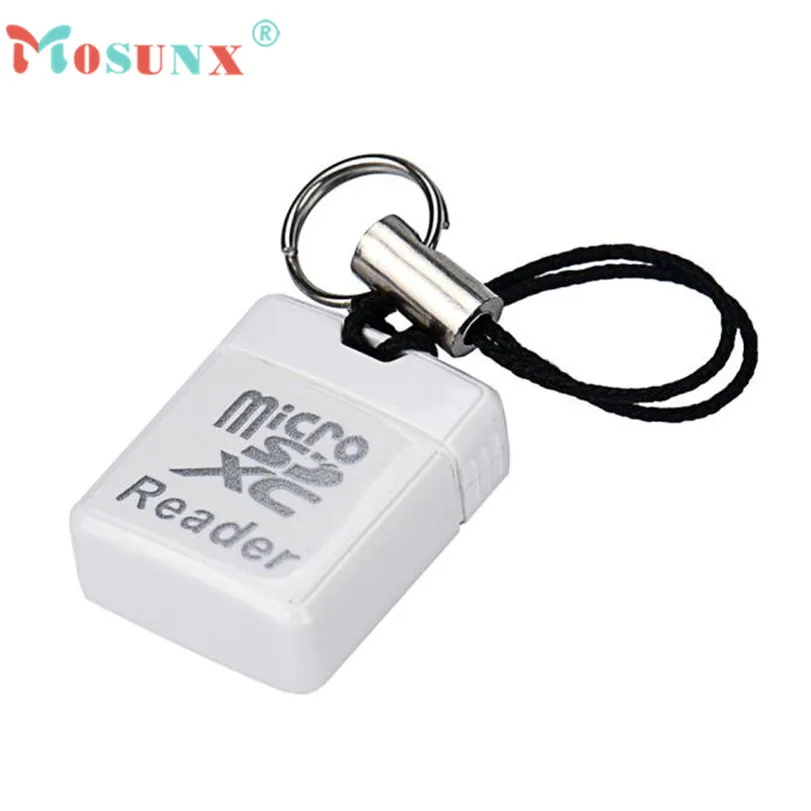 Горячие продажи Mosunx подарки оптом Белый Мини Супер скорость USB 2,0 Micro SD/SDXC TF кард-ридер адаптер 1 шт