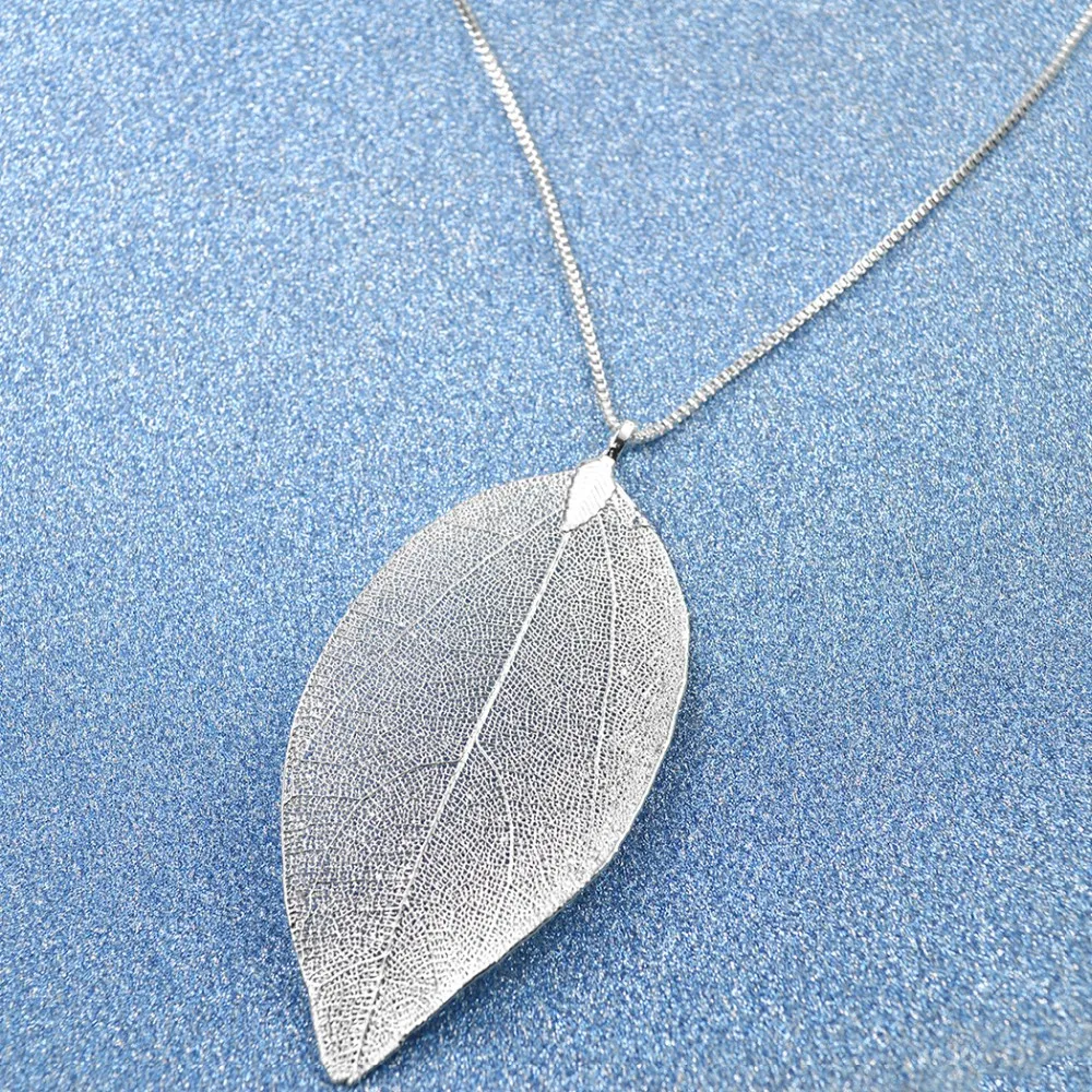 Женское ожерелье с подвеской в виде листьев дерева 45 см|leaf necklace|fashion necklacenecklace fashion