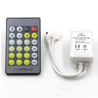 w ww led strip tape light dc 12v 24v ir remote controller for dual color cct color temperature adjustable dimmable5050 3528