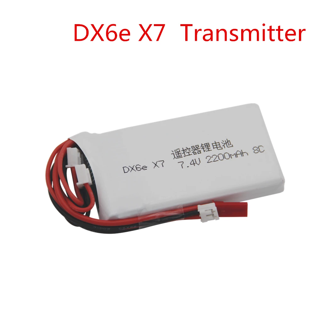 

2019 New Arrived RC Battery 1pcs Li-Polymer lipo battery Spektrum dx6e DX6 Taranis Q X7 2S 7.4V 2200MAH 8c Transmitter