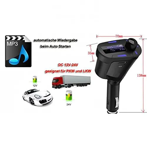 Amzdeal автомобильный комплект MP3-плеер беспроводной FM передатчик модулятор с